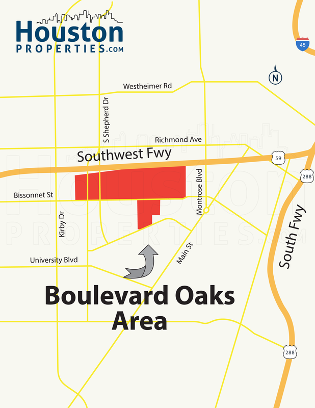 Boulevard Oaks Houston Map Boulevard Oaks Neighborhood Maps 7058