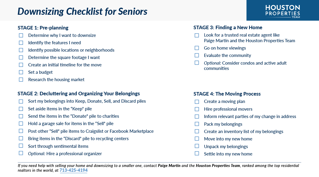 The Essential Downsizing Checklist for Seniors