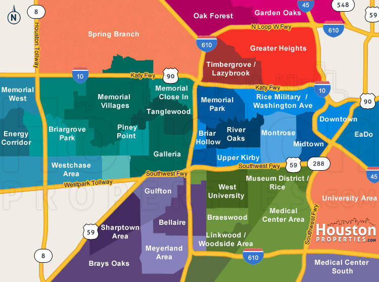 Houston Neighborhoods Map