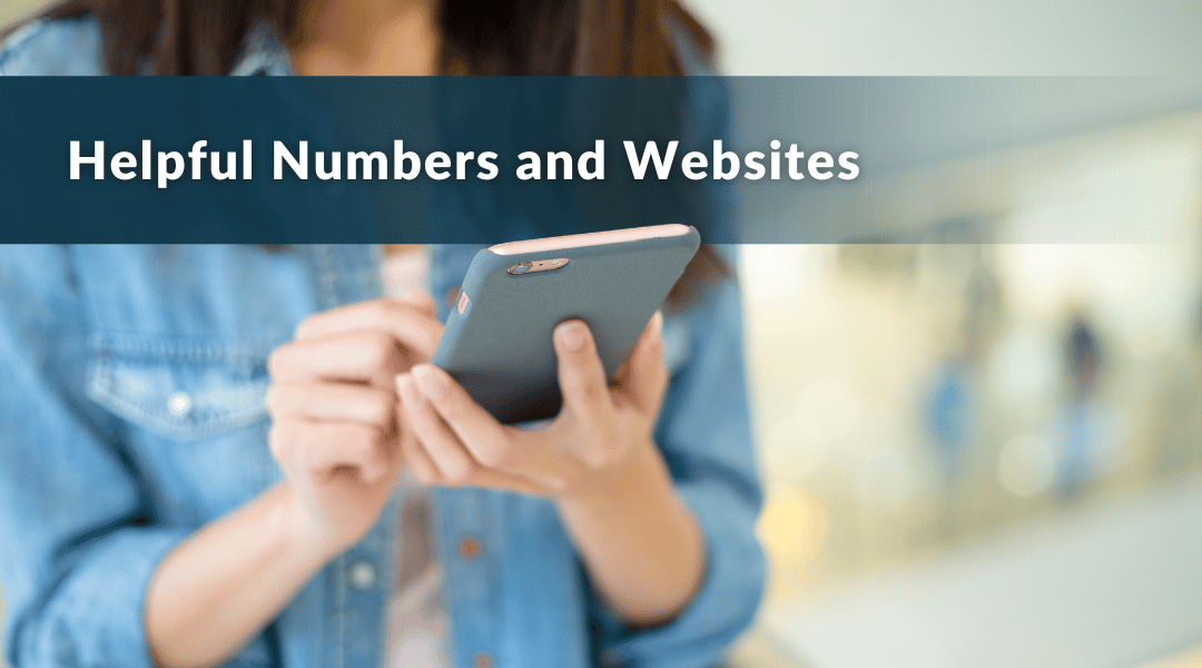 Emergency Numbers and Websites