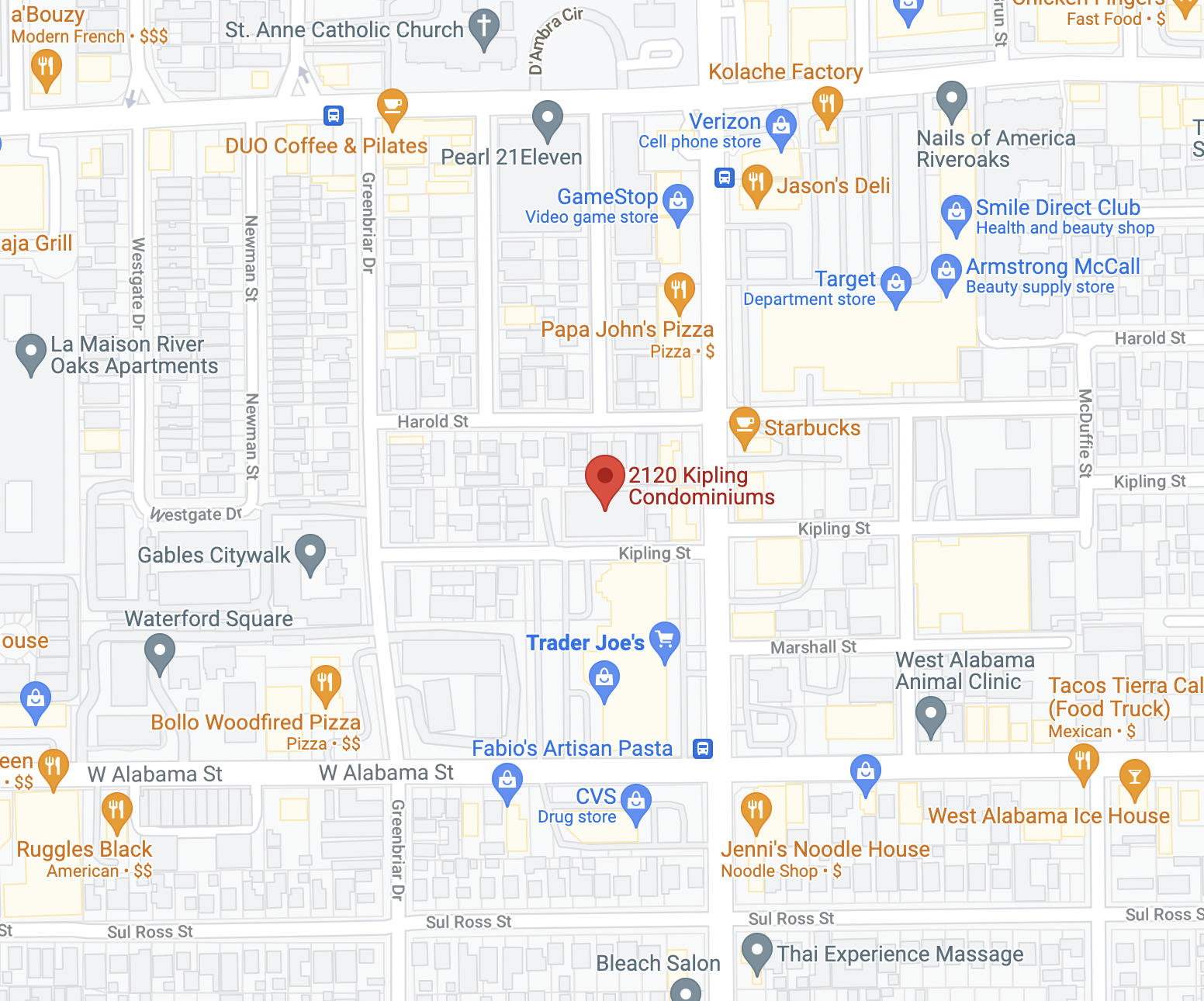 2120 Kipling Map
