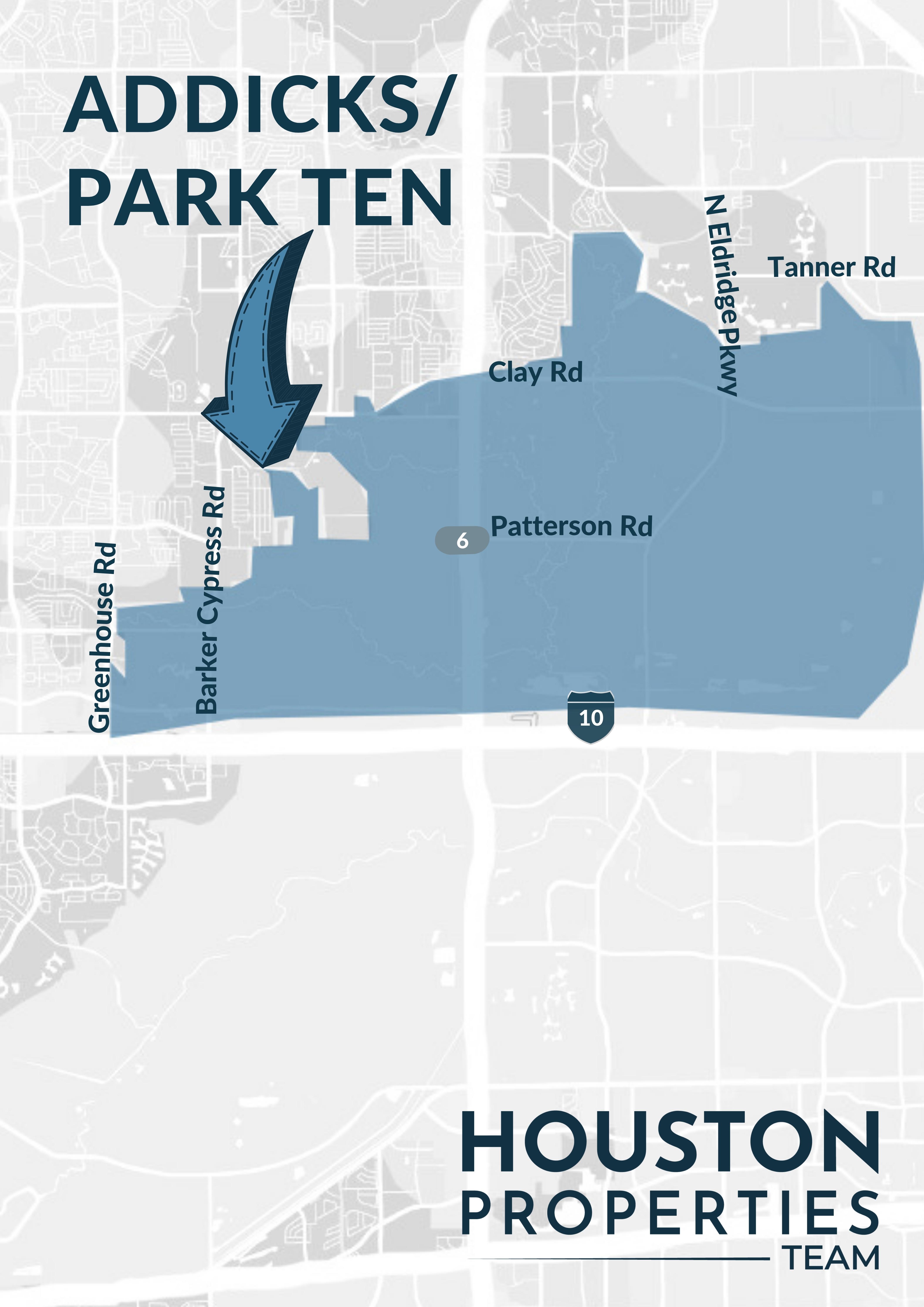 Map of Addicks / Park Ten