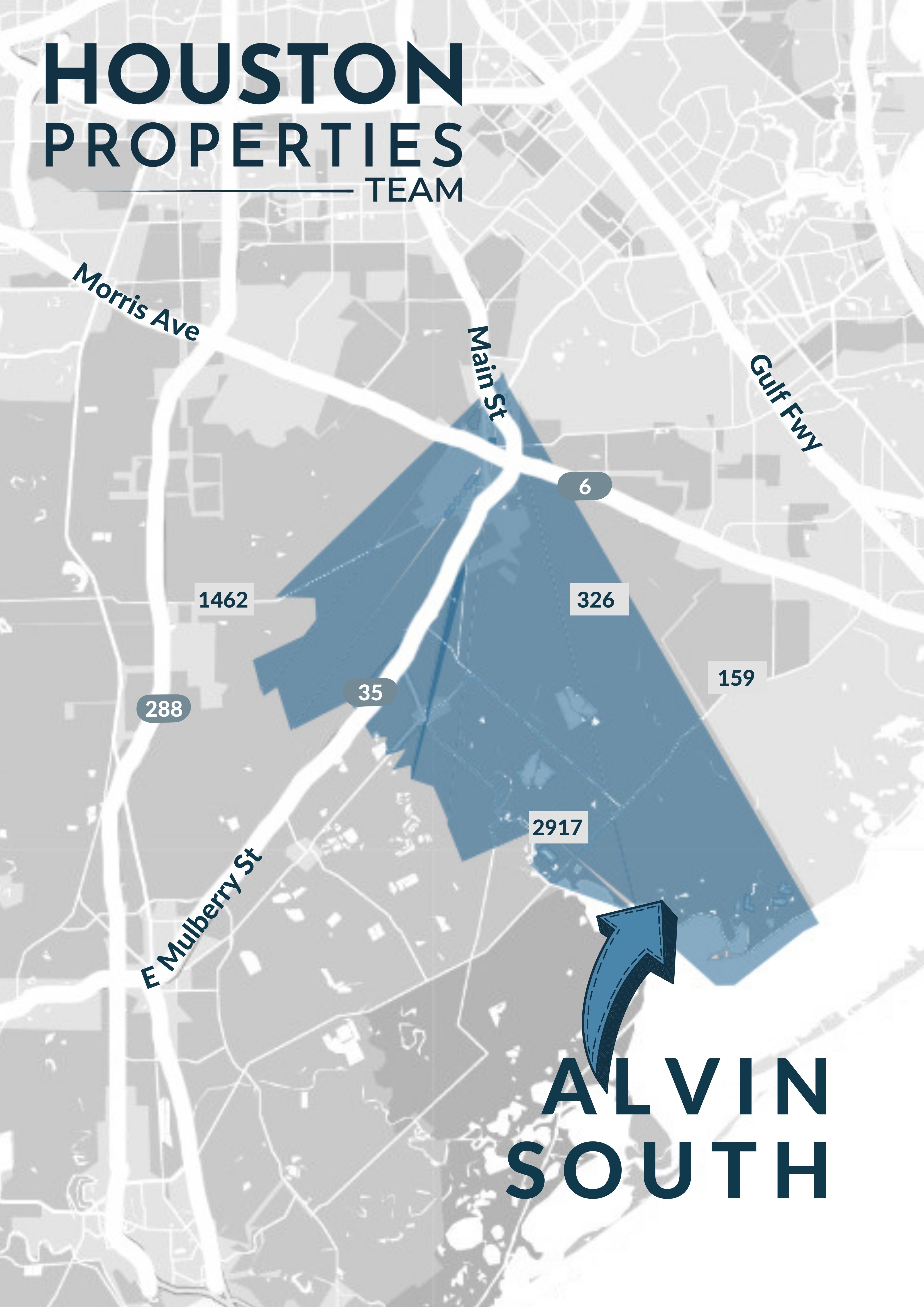 Map of Alvin South