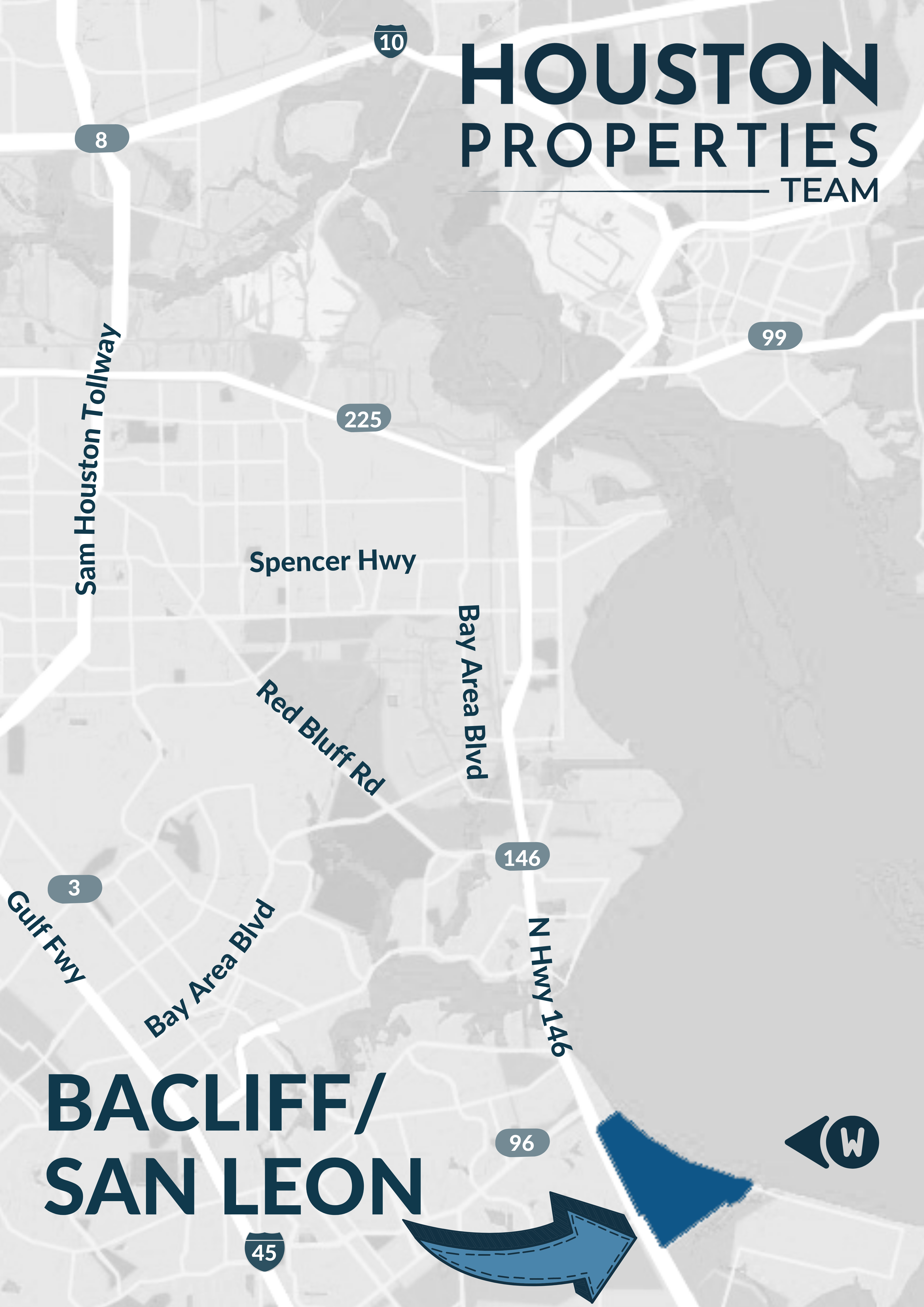 Bacliff/San Leon Map