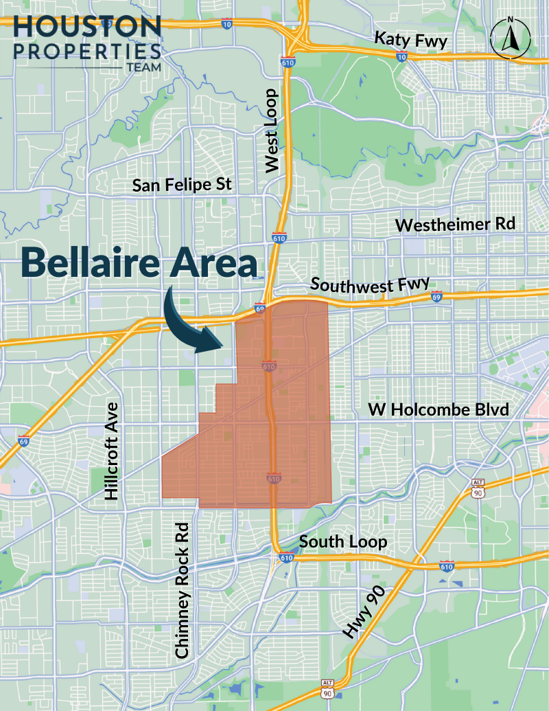 Bellaire Area Map