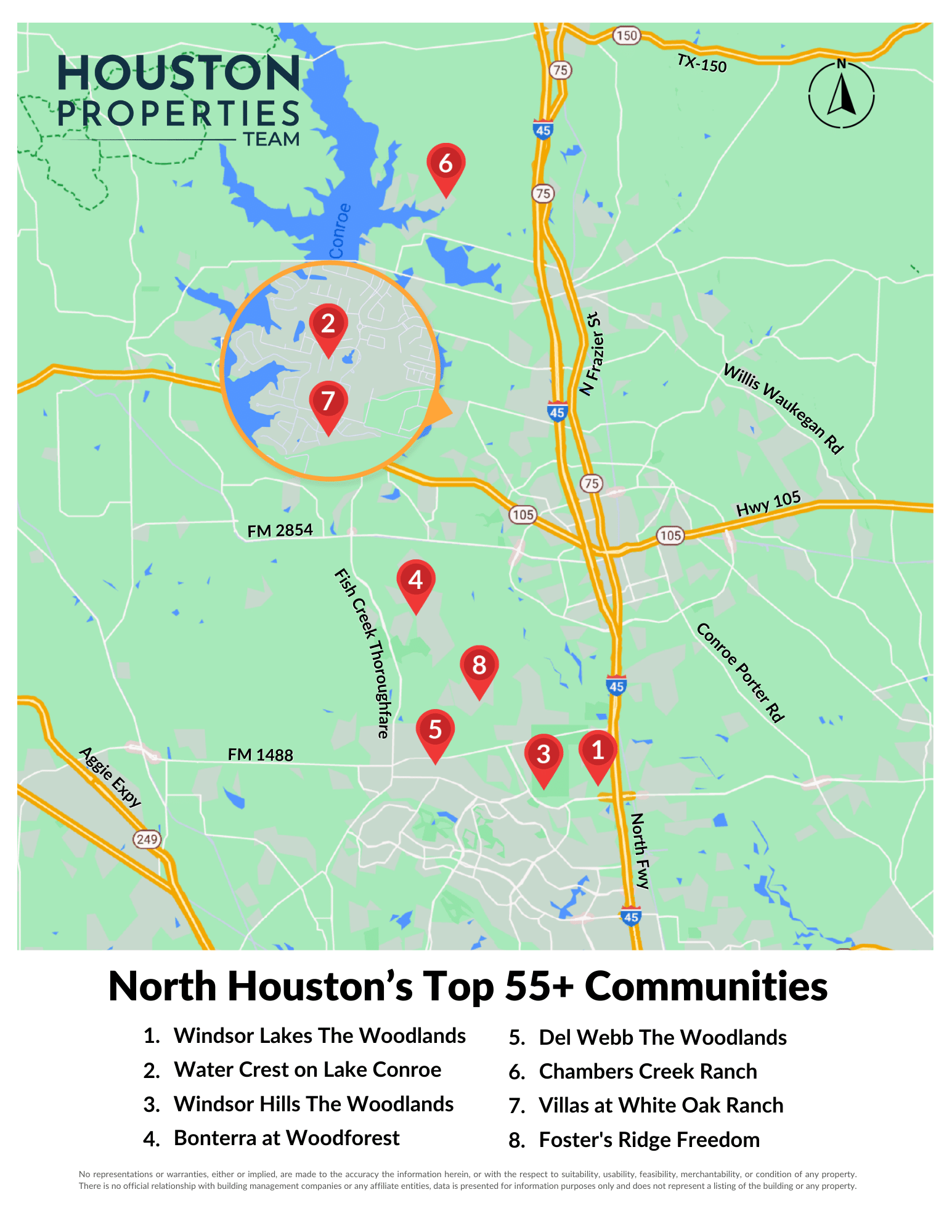 best north Houston active adult communities