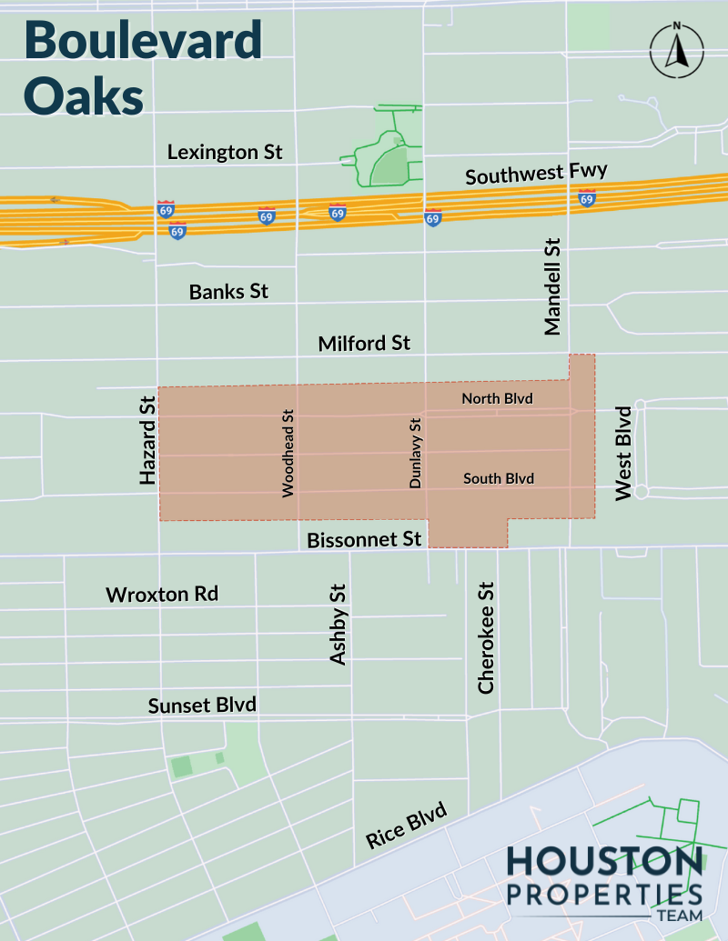 Map of Boulevard Oaks