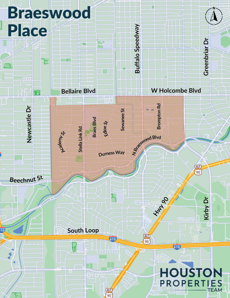 Map of Braeswood Place