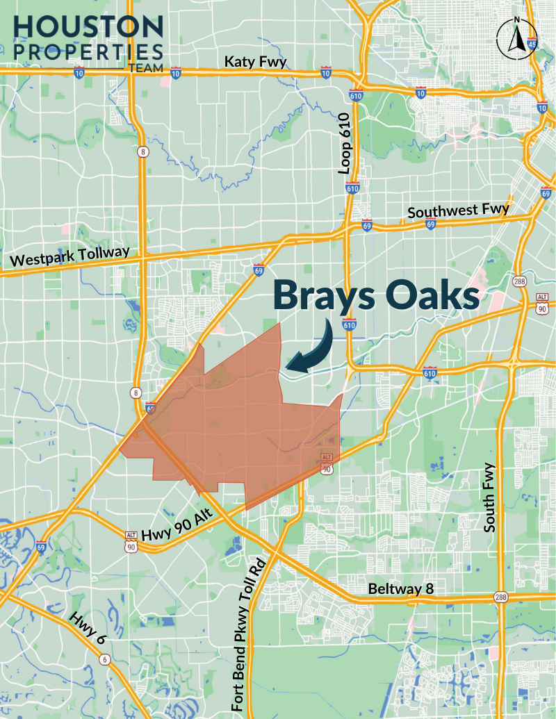 Brays Oaks Map