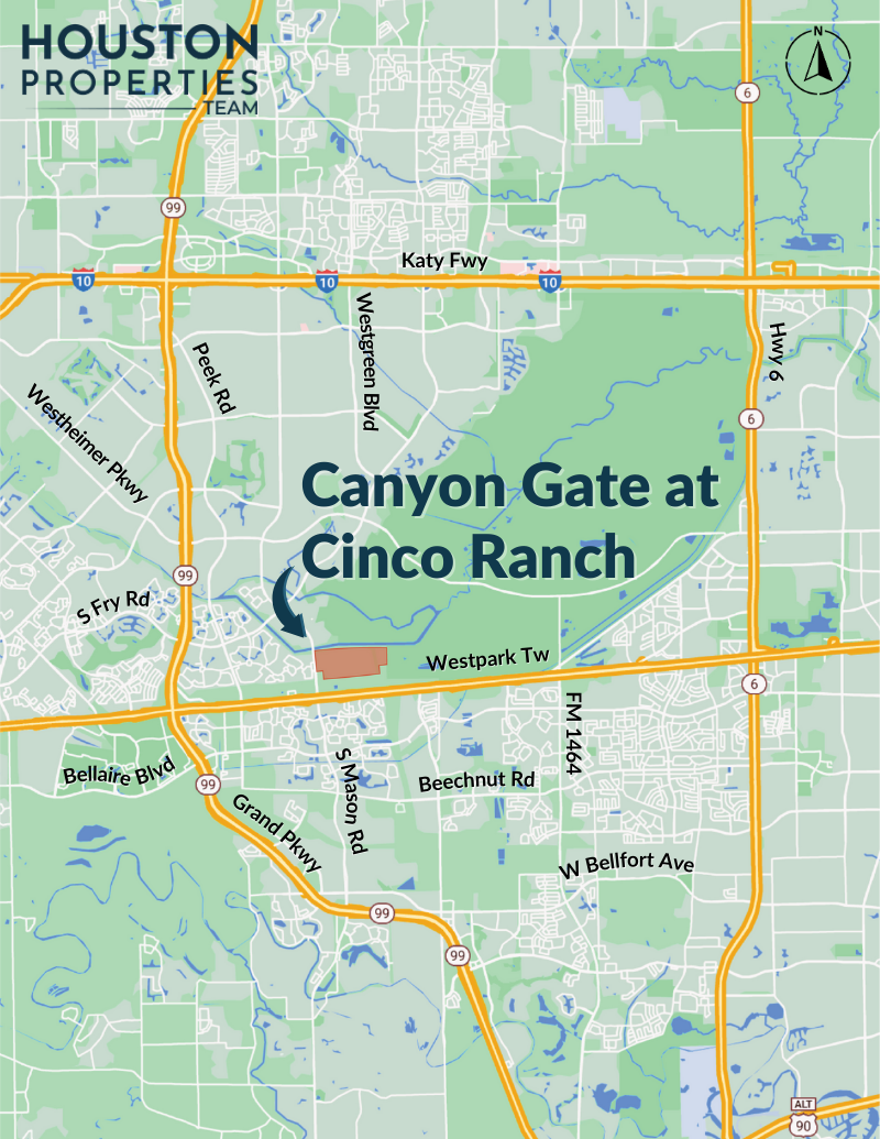 Canyon Gate at Cinco Ranch (Master Planned) Map