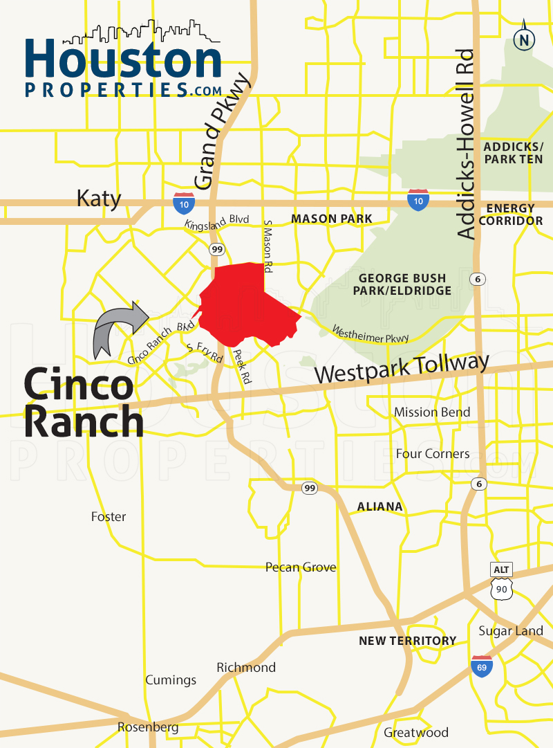 Cinco Ranch Map