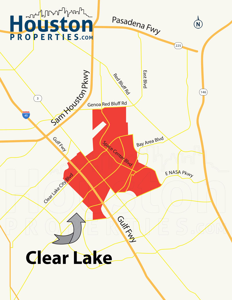 Clear Lake Area Map
