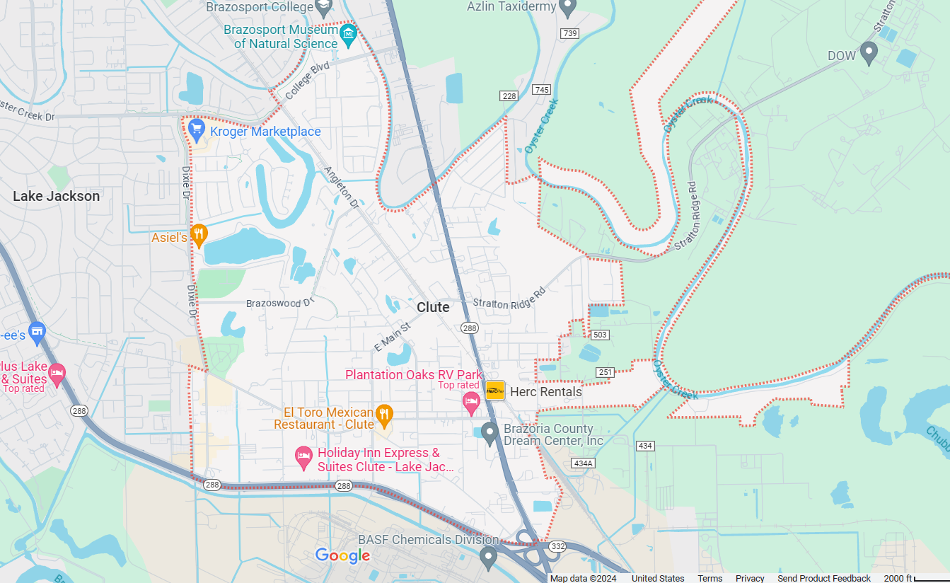 Map of Clute