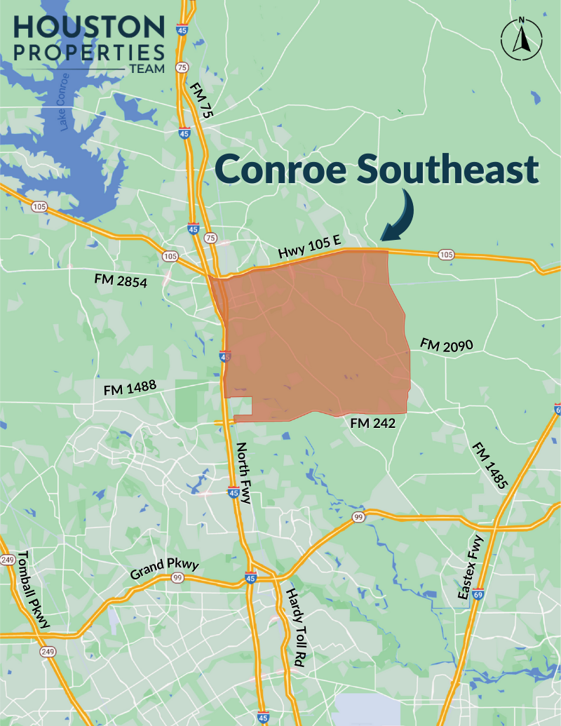Conroe Southeast Map