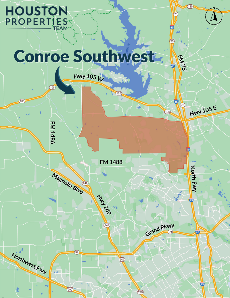 Conroe Southwest Map