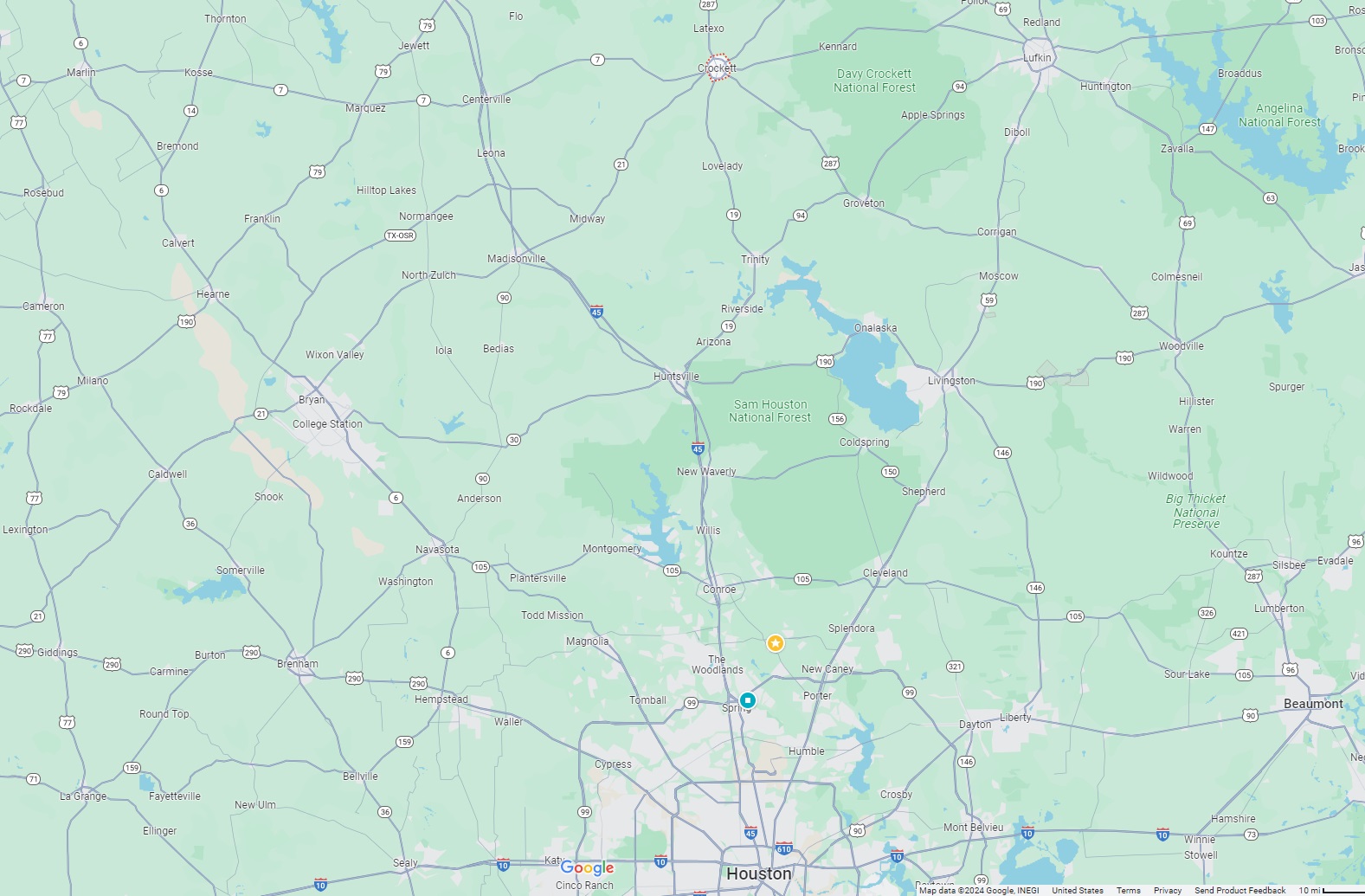 Crockett Area Map