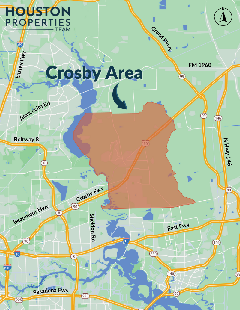 Crosby Area Map