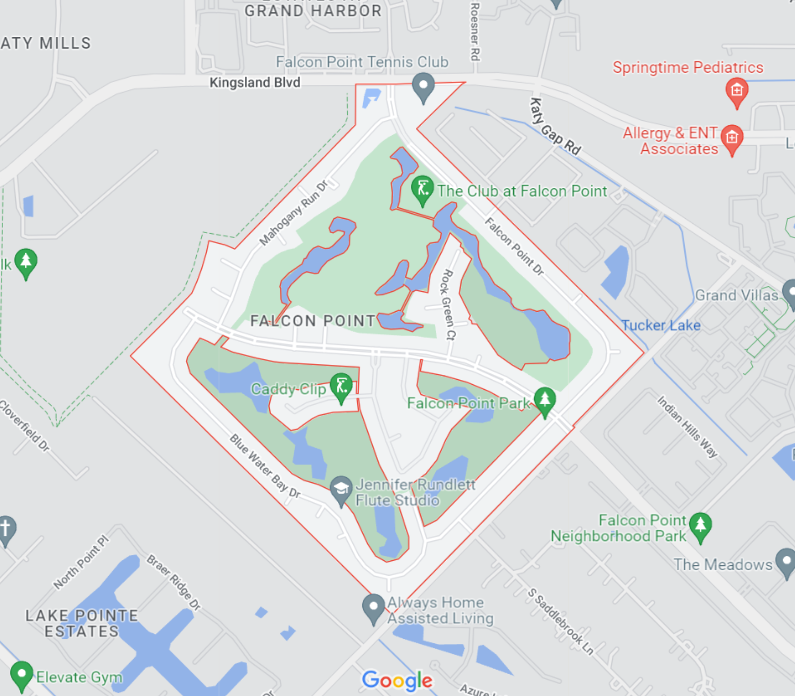 Map of Falcon Point