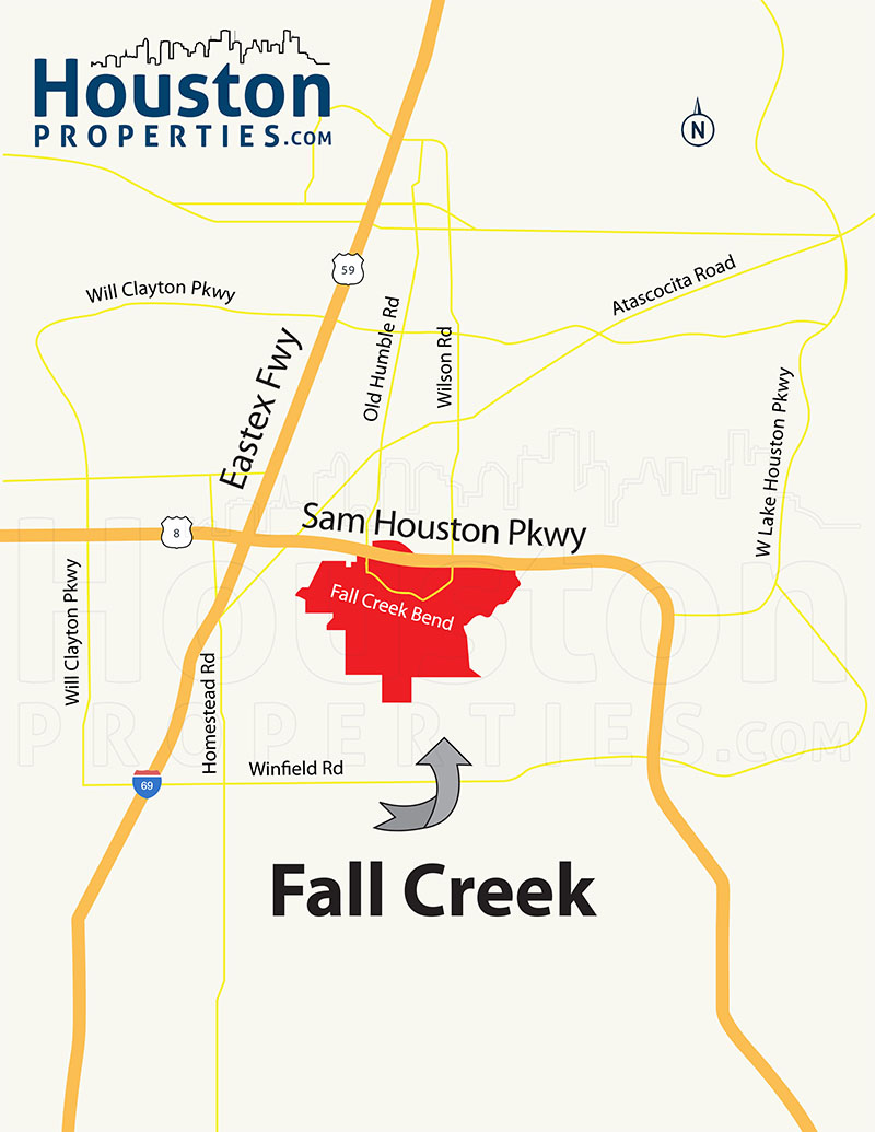 Fall Creek Area Map