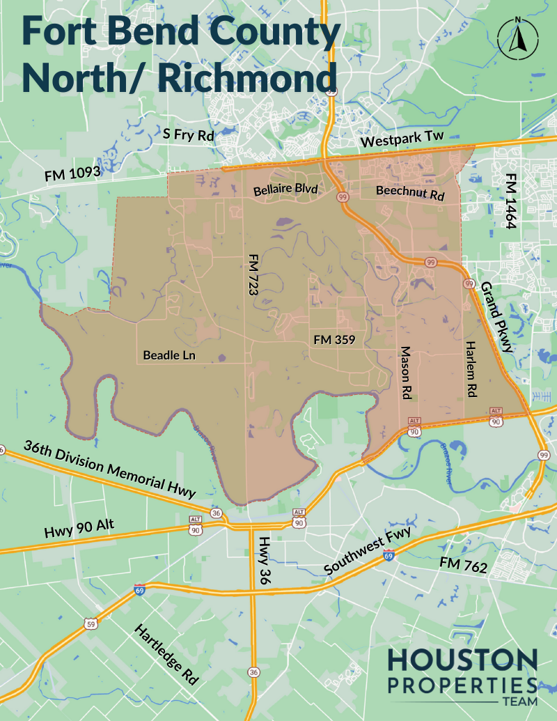 Map of Fort Bend County North / Richmond