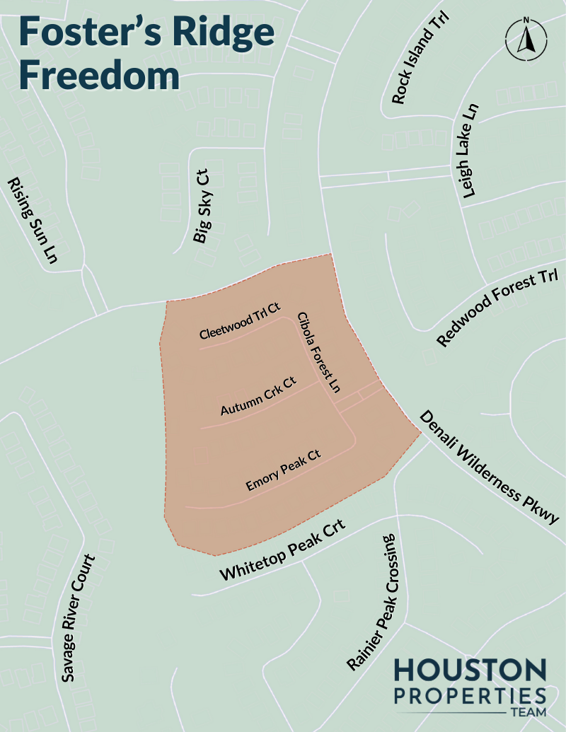Map of Foster’s Ridge Freedom