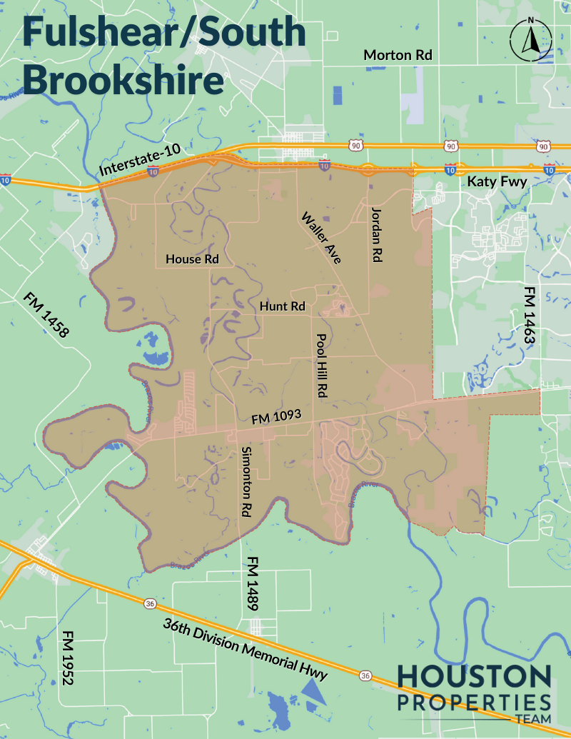 Map of Fulshear/South Brookshire