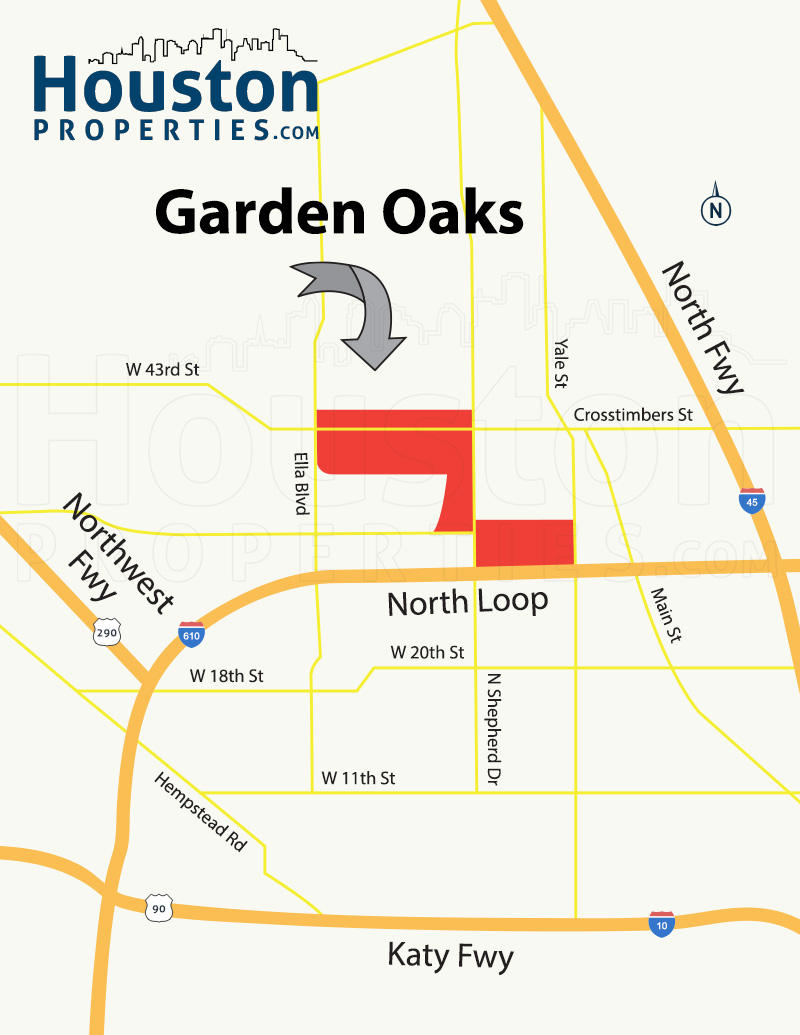 Garden Oaks Map