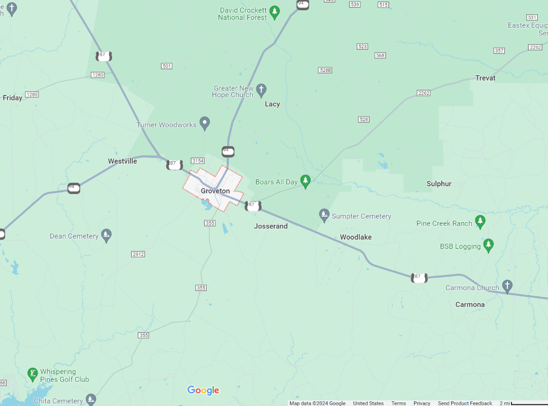 Groveton Area Map