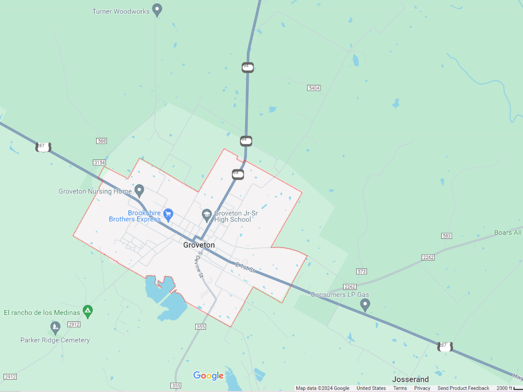 Map of Groveton Area