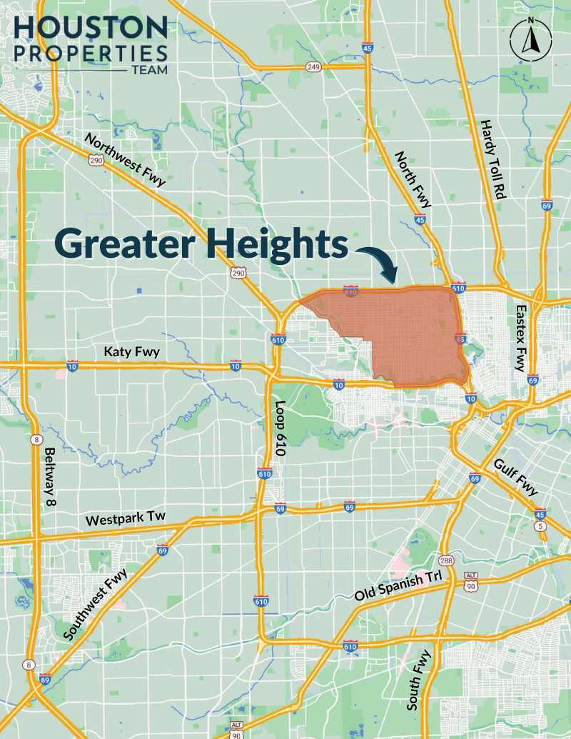 Heights/Greater Heights Map
