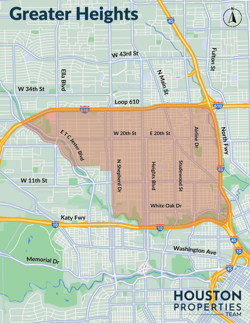 Map of Heights/Greater Heights