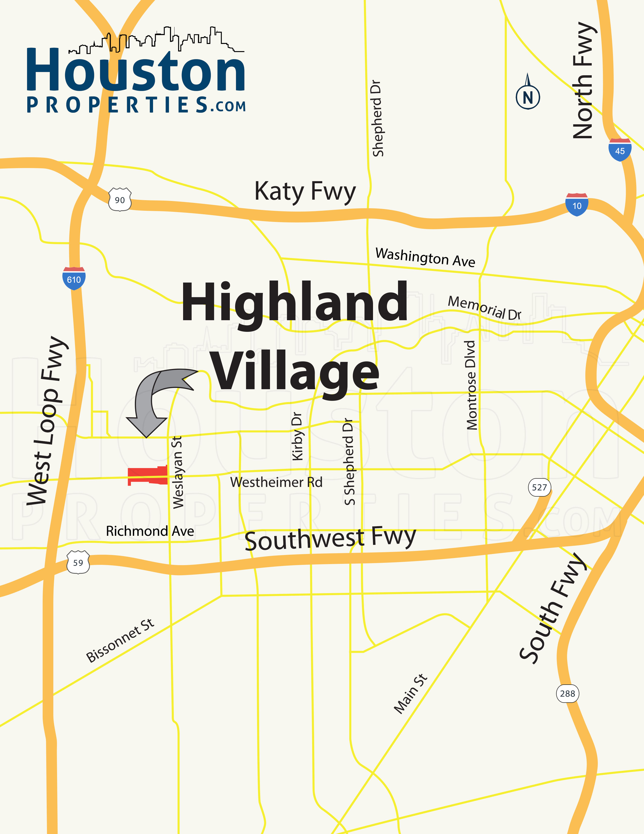 Highland Village / Midlane Map