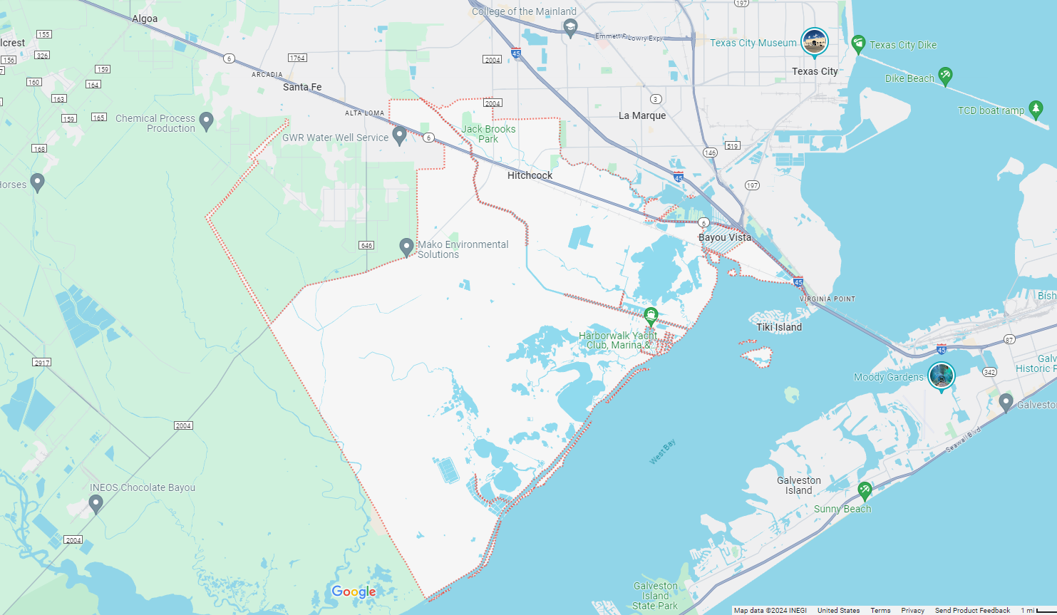 Map of Hitchcock