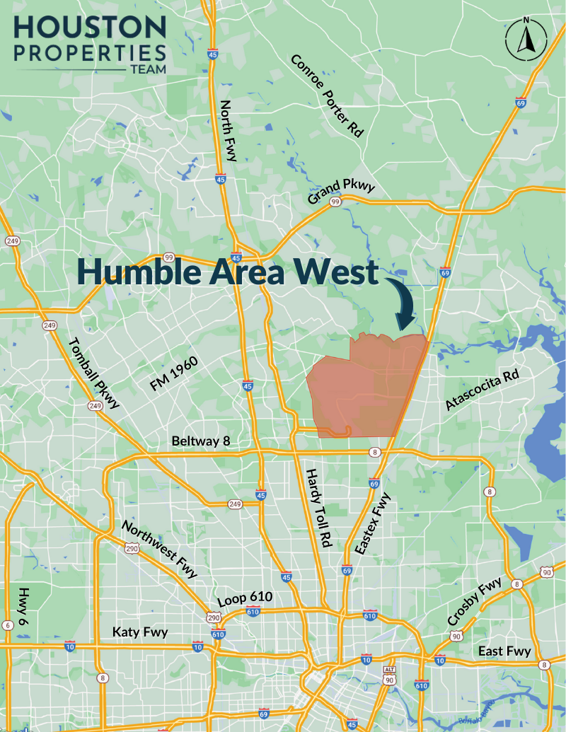 Humble Area West Map