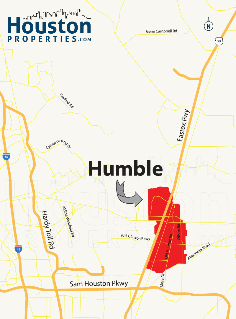 Humble Area East Map