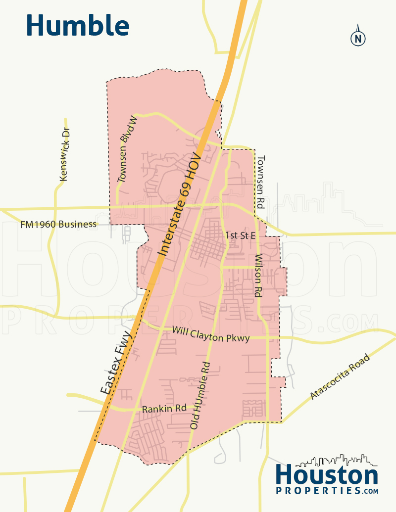 Map of Humble Area East