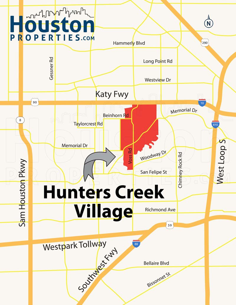 Hunters Creek Map