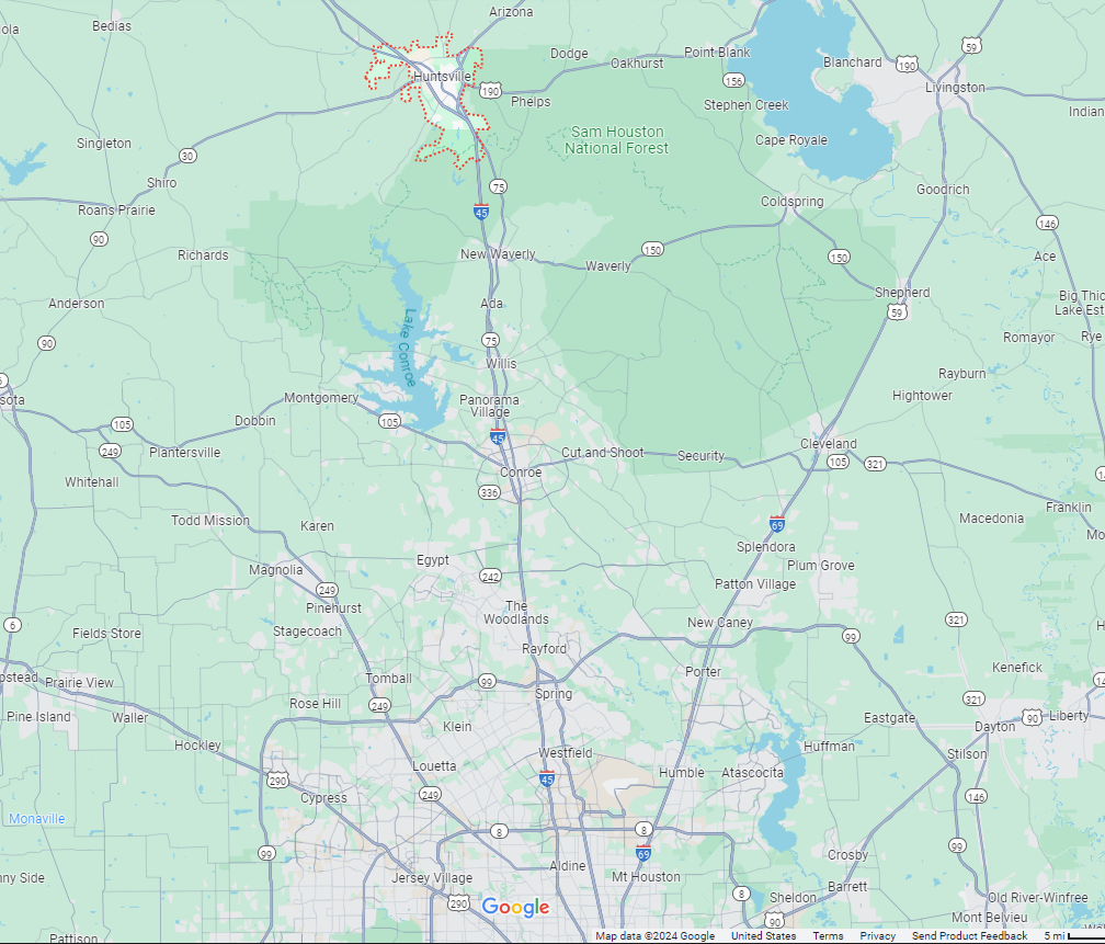 Huntsville Area Map