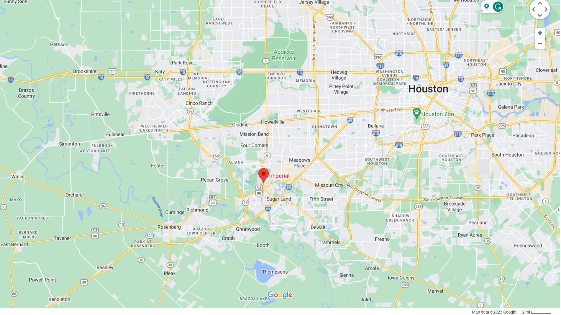 Imperial at Sugar Land Map