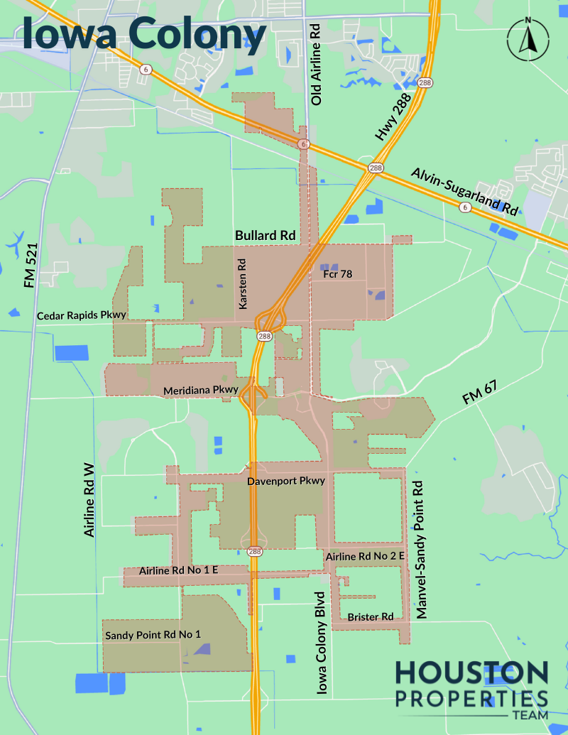 Map of Iowa Colony