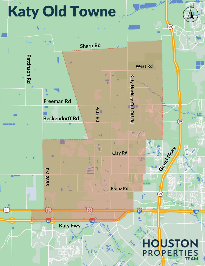 Map of Katy Old Towne