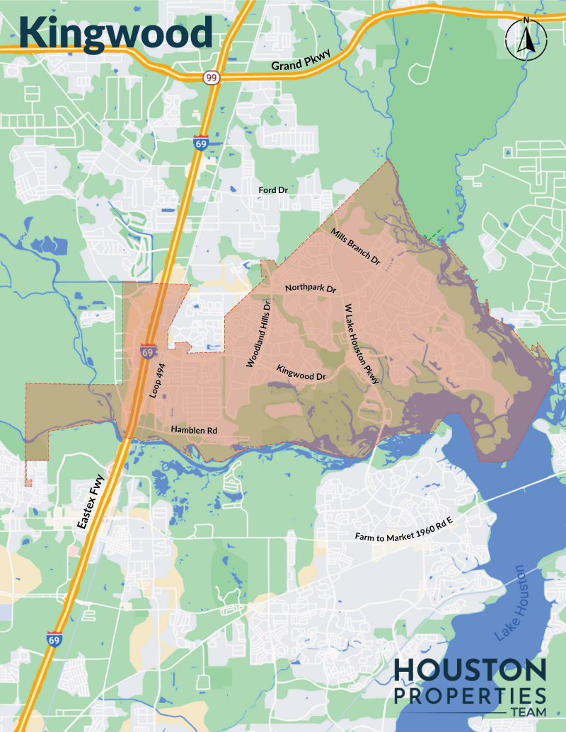 Map of Kingwood (Master Planned)