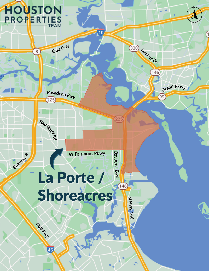 La Porte/Shoreacres Map