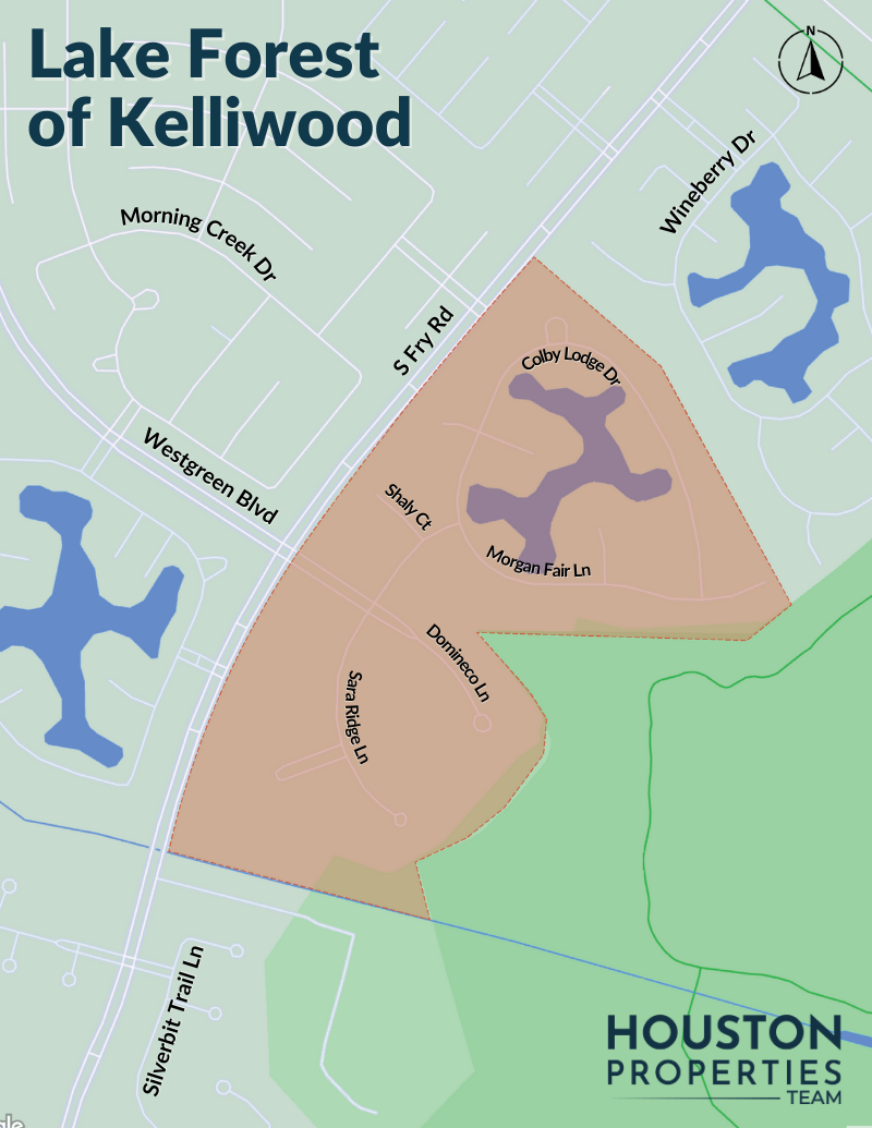 Map of Lake Forest of Kelliwood