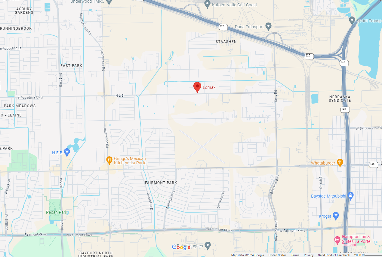 Map of Lomax Area