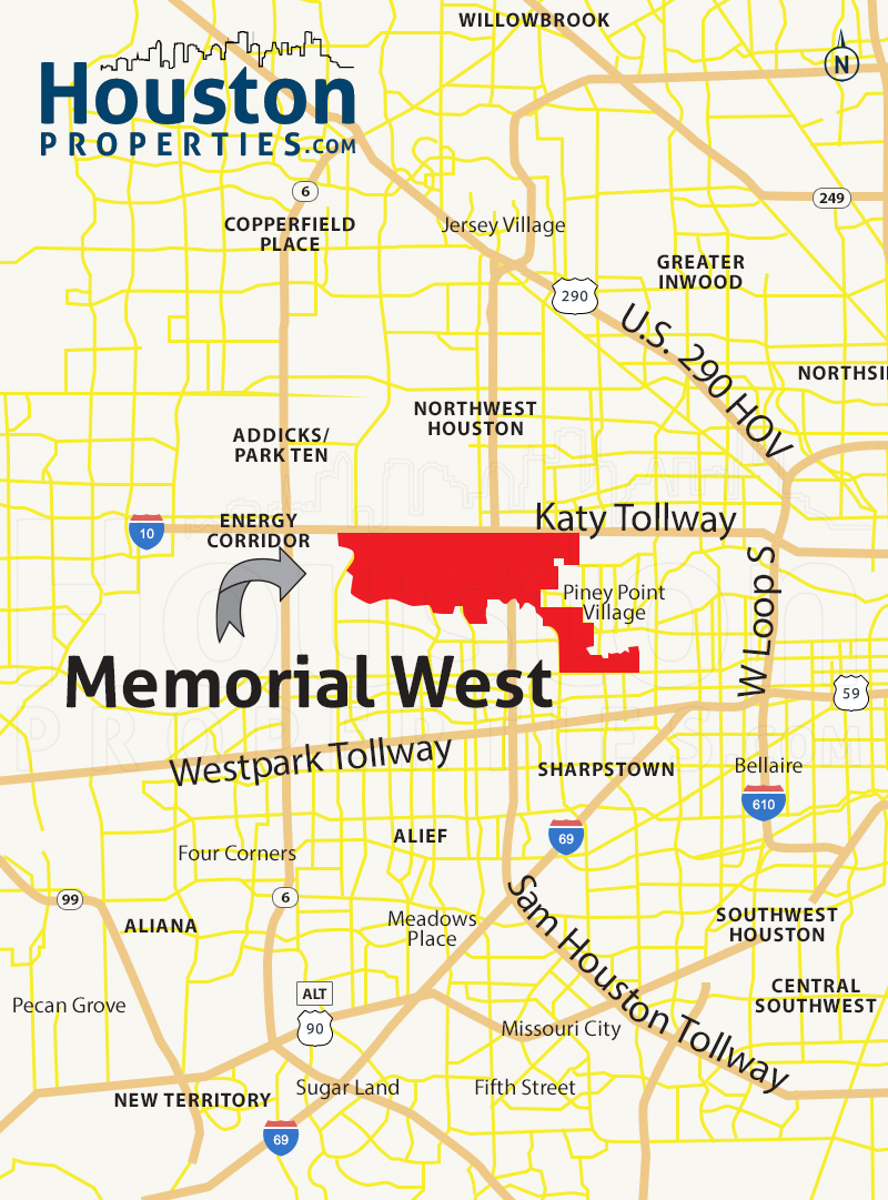 Memorial West Map