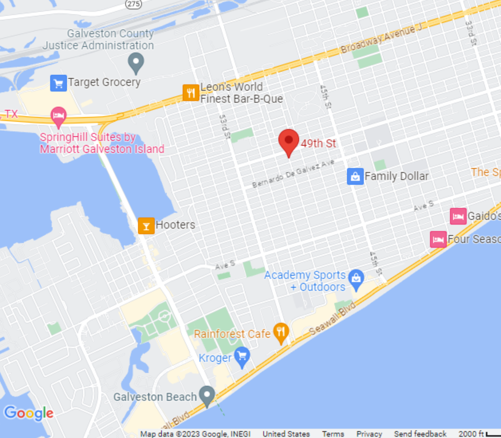 Map of Midtown - Galveston