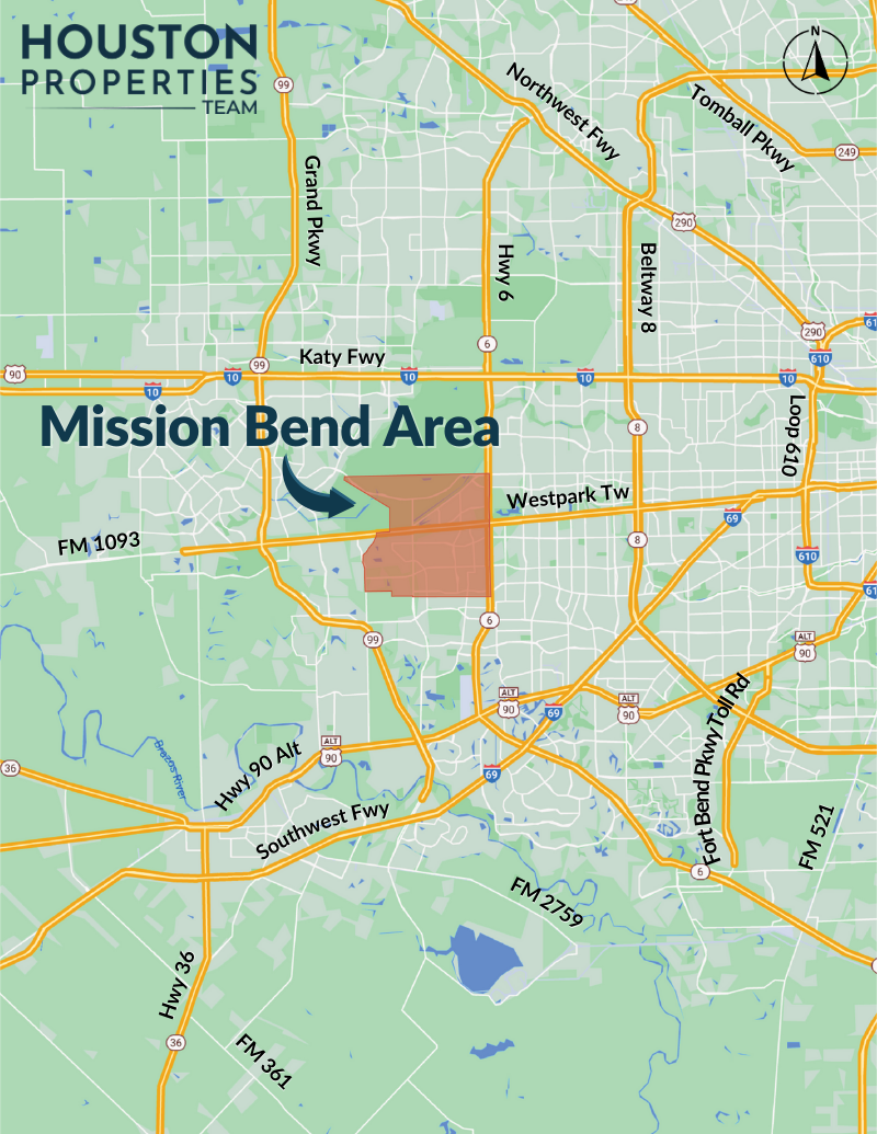 Mission Bend Area Map