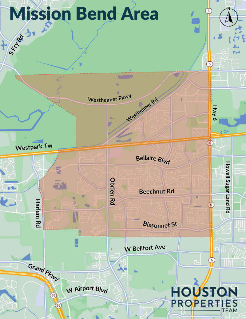 Map of Mission Bend Area
