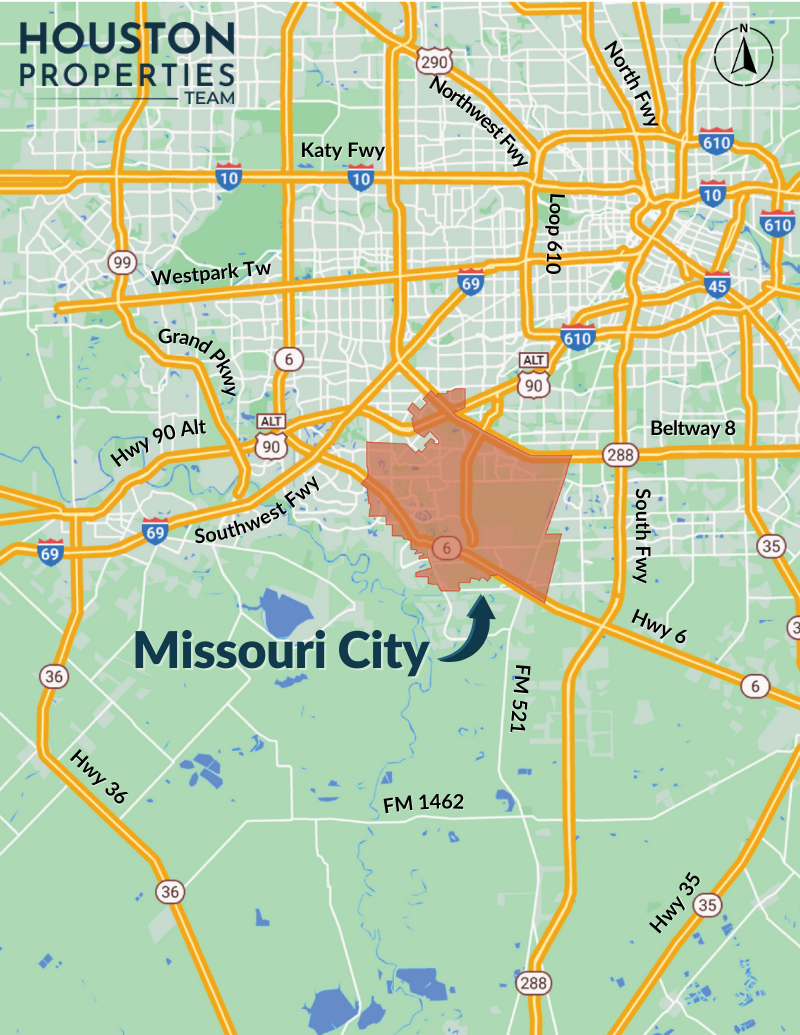 Missouri City Area Map